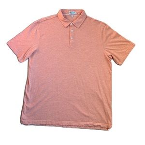Peter Millar Crown Soft Melange Polo short sleeve shirt orange XL
